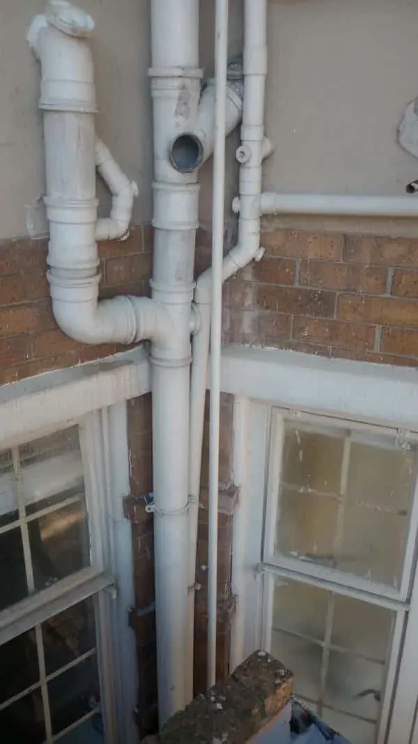 CCTV drain camera view showing an obstruction inside a blocked drain
